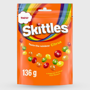 Skittles Citrus candy package on a white background