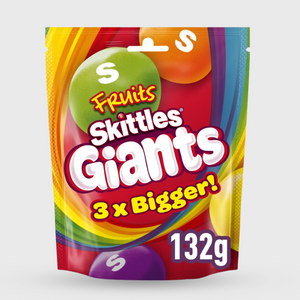 Skittles Giants candy package on a white background