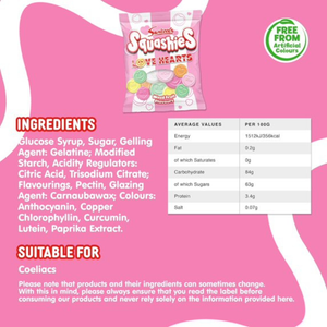 Swizzels Squashies Love Hearts Mixed Fruit - 140g