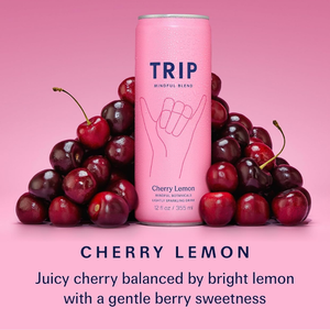 Trip Mindful Blend Cherry Lemon Non-Alcoholic Adaptogen Mocktail Seltzer Drink - 250ml