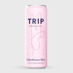 Trip Mindful Blend Elderflower Mint Non-Alcoholic Adaptogen Mocktail Seltzer Drink - 250ml