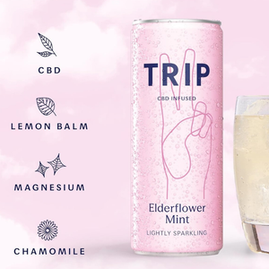 Trip Mindful Blend Elderflower Mint Non-Alcoholic Adaptogen Mocktail Seltzer Drink - 250ml