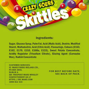 Skittles Giants Sour Skittles Pouch Bag - 132g