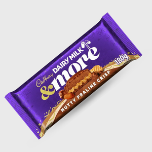 Cadbury Dairy Milk & More Nutty Praline Crisp Chocolate Bar - 180g