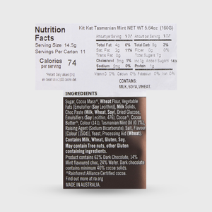 Kit Kat Mint Dark Chocolate Tazmanian Mint Chocolate Bar - 170g