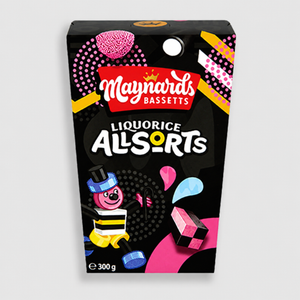Maynards Bassetts Liquorice Allsorts Gift Box Carton 300g