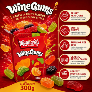 Maynards Bassetts Wine Gums Gift Box Carton 300g