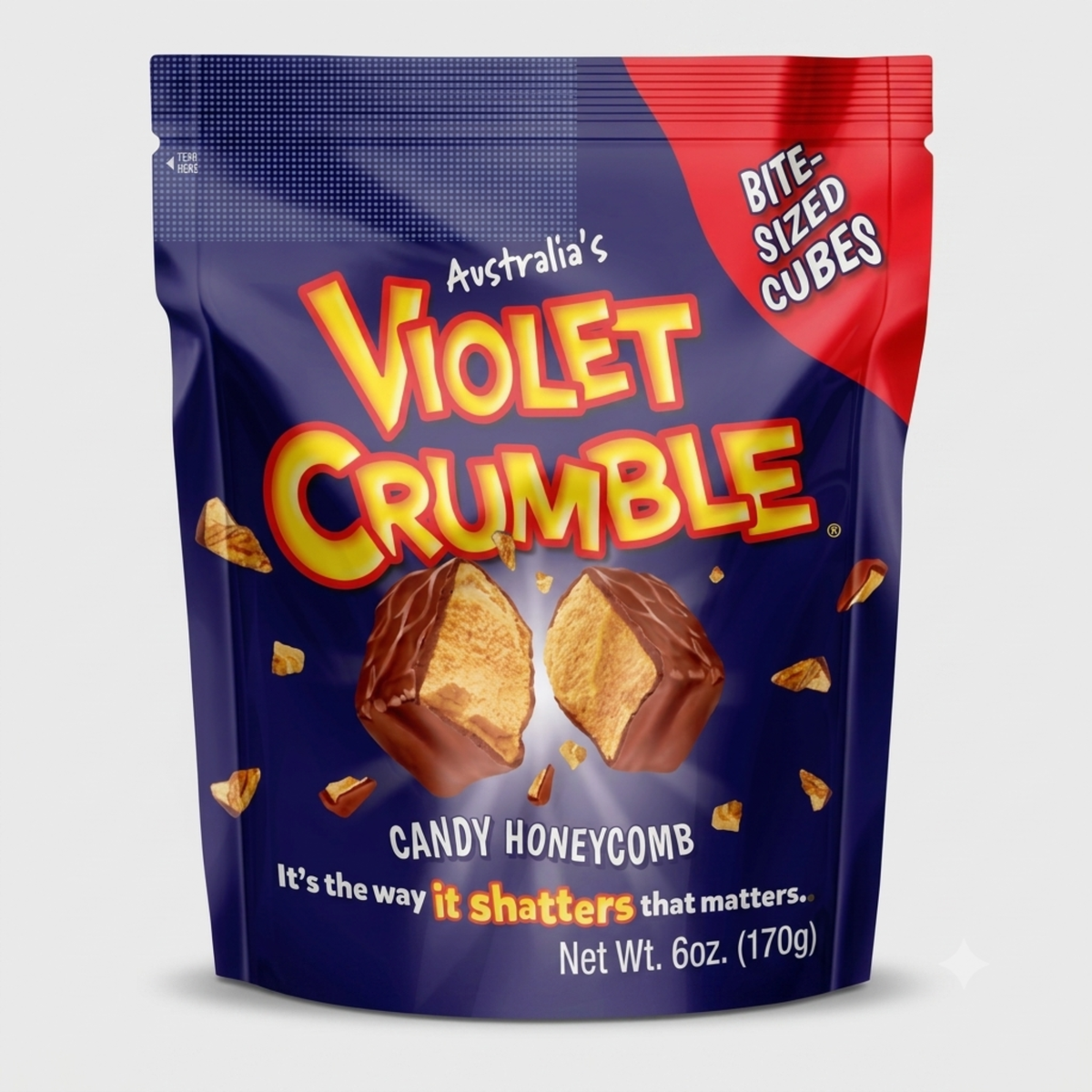 Violet Crumble Bite-sized Cubes Bag - 170g