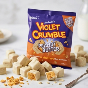 Violet Crumble Peanut Butter Chocolate Cubes Pouch  - 158g