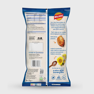 Walker's Crisps Cheese & Onion 6-pack - 6x25g bags (150g total)