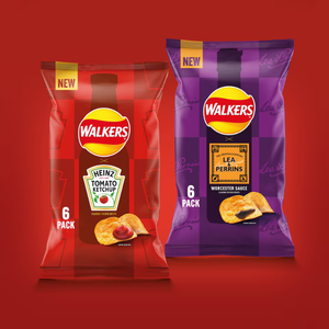 Walker's Crisps Heinz Tomato Ketchup 6-pack - 6x25g bags (150g total)