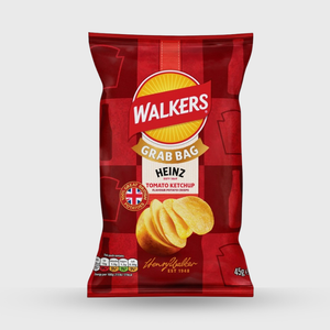 Walker's Crisps Heinz Tomato Ketchup Flavour Grab Bag - 45g