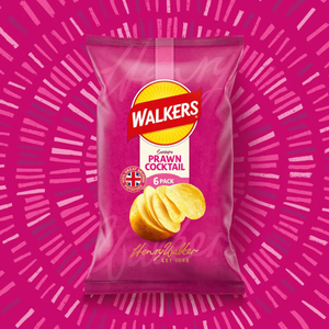 Walker's Crisps Prawn Cocktail 6-pack - 6x25g bags (150g total)