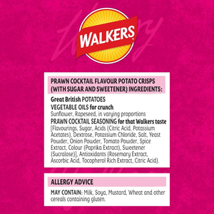 Walkers Prawn Cocktail Crisps - 32.5g