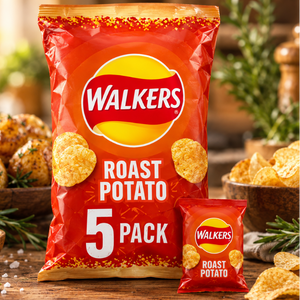 Walkers Crispy Roast Potato Crisps 5 Pack 125g