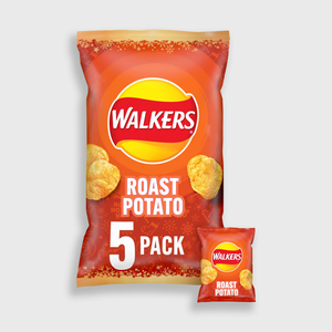 Walkers Crispy Roast Potato Crisps 5 Pack 125g