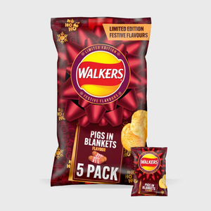Walkers Pigs in Blankets Crisps 5 Pack 125g