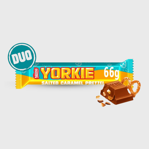 Yorkie Salted Caramel Pretzel Flavour Milk Chocolate Duo Bar 66g