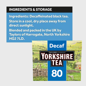 Yorkshire Tea Decaf Black Tea - 80 Teabags